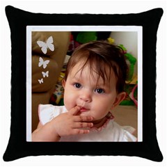 111 - Throw Pillow Case (Black)