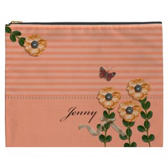 Cosmetic Bag (XXXL) - Stripes and Orange