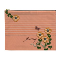 Cosmetic Bag (XL) - Stripes and Orange