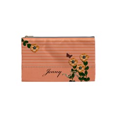 Cosmetic Bag (S) - Stripes and Orange - Cosmetic Bag (Small)