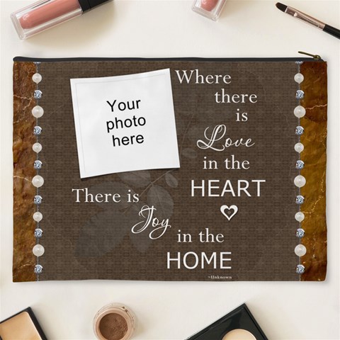 Love And Joy Xxxl Cosmetic Bag By Lil Back