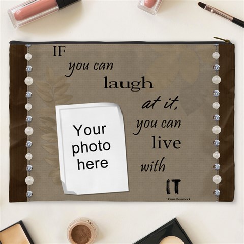 Laugh Xxxl Cosmetic Bag By Lil Back