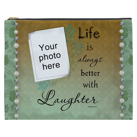 Laughter Xxxl Cosmetic Bag By Lil Front