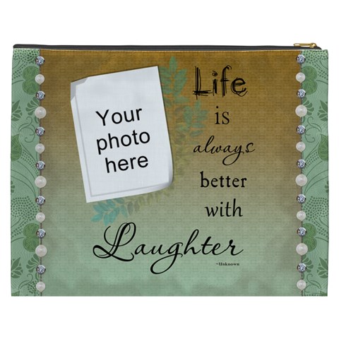 Laughter Xxxl Cosmetic Bag By Lil Back