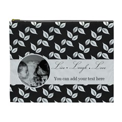 Cosmetic Bag (XL) - B/W - Live Laugh Love