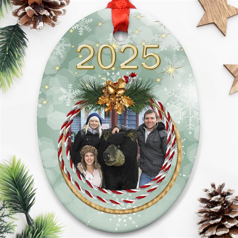 My Oval Christmas Ornament (2 Sided) By Deborah Back