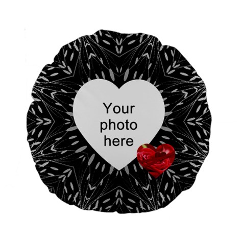 Love 15 premium Round Cushion By Lil Back