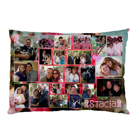 Stacias Breast Cancer Pillow By Starla Smith 26.62 x18.9  Pillow Case