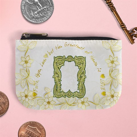 Wedding Floral Love  Coin Purse By Ellan Front