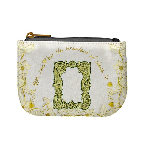 Wedding Floral Love  Coin Purse By Ellan Front