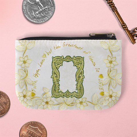 Wedding Floral Love  Coin Purse By Ellan Back