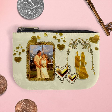 Two Hearts Beat As One Love Coin Purse By Ellan Front
