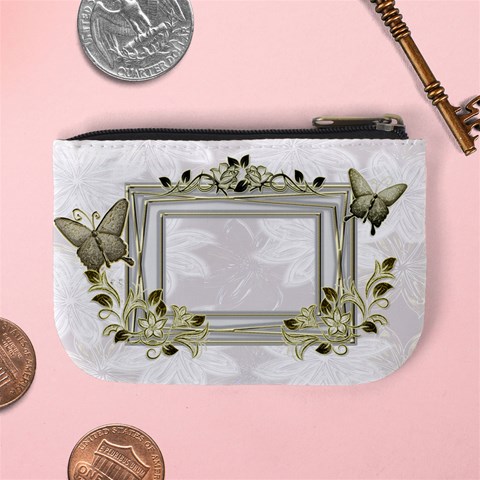 White Black Wedding Coin Purse By Ellan Back