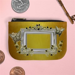 Gold White Floral Butterfly Wedding 2 Designs Coin Purse