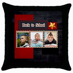 graduation, school life - Throw Pillow Case (Black)