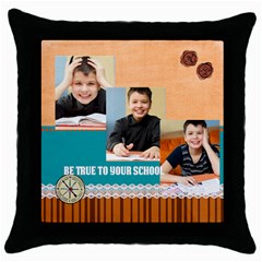 graduation, school life - Throw Pillow Case (Black)