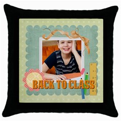 graduation, school life - Throw Pillow Case (Black)