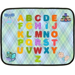 Boy s ABC mini blanket - Two Sides Fleece Blanket (Mini)