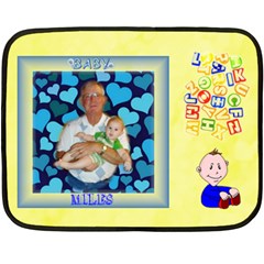 Boy s ABC mini blanket 2 - Two Sides Fleece Blanket (Mini)