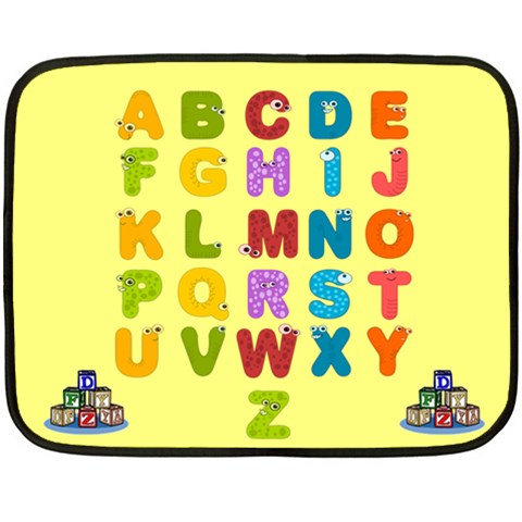 Boy s Abc Mini Blanket 2 By Joy Johns 35 x27  Blanket Back