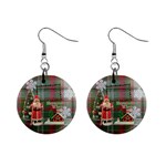 Remember When Santa Christmas button earrings - Mini Button Earrings