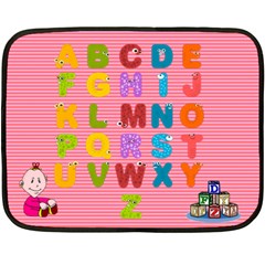 Girls  ABC mini blanket 2 - Two Sides Fleece Blanket (Mini)