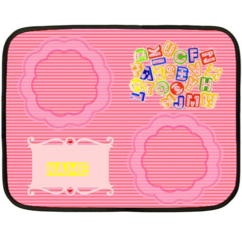 Girls  Abc Mini Blanket 2 By Joy Johns 35 x27  Blanket Back