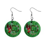 Remember When Elf Christmas button earrings - Mini Button Earrings
