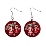 Angels Christmas no frame  button earrings - 1  Button Earrings