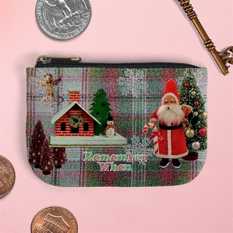 No Frame Stocking Stuffer Remember When Santa Merry Christmas Mini Coin Purse By Ellan Front