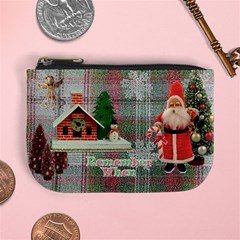 NO FRAME Stocking Stuffer Remember When Santa Merry Christmas mini coin purse