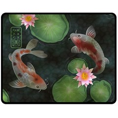 Koi Throw - Fleece Blanket (Medium)