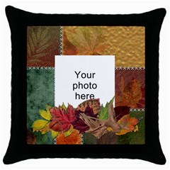 Autumn Throw Pillow Case - Throw Pillow Case (Black)