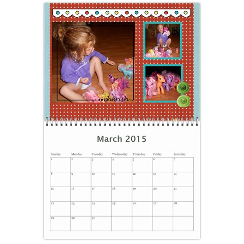 2015 New Calendar 5 By Martha Meier Mar 2015