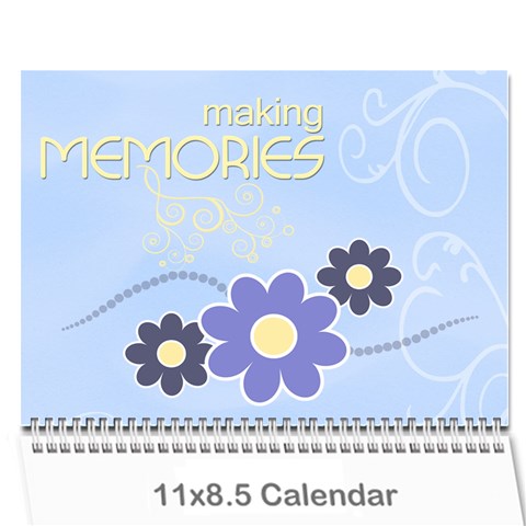 2025 Serenity Blue Photo Calendar 11x8 5 Cover