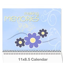 2024 Serenity Blue Photo Calendar 11x8.5-12 months - Wall Calendar 11  x 8.5  (12-Months)