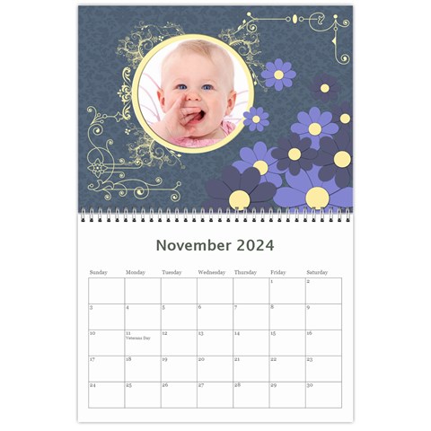 2024 Serenity Blue Photo Calendar 11x8 5 Nov 2024