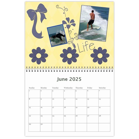2025 Serenity Blue Photo Calendar 11x8 5 Jun 2025