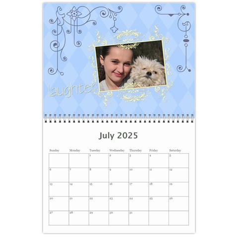 2025 Serenity Blue Photo Calendar 11x8 5 Jul 2025