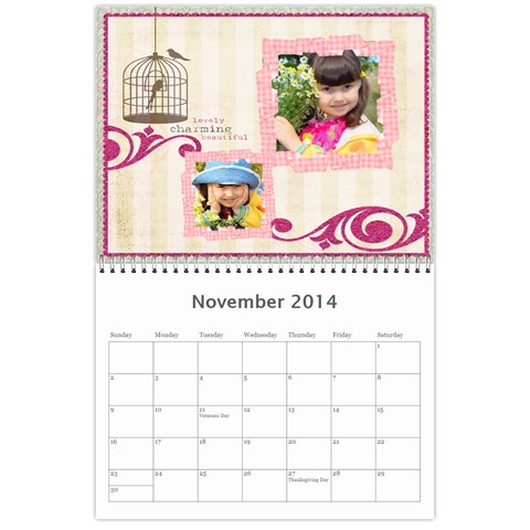 Year Calendar By C1 Nov 2014