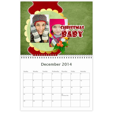 Year Calendar By C1 Dec 2014