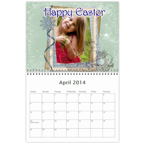 Year Calendar By C1 Apr 2014