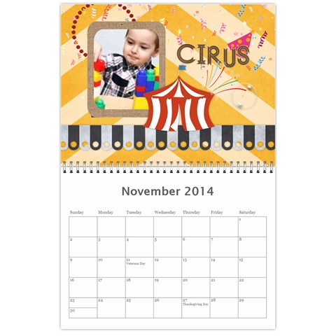 Year Calendar By C1 Nov 2014