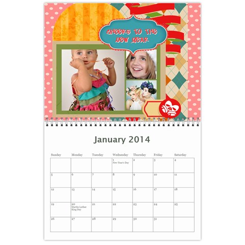 Year Calendar By C1 Jan 2014
