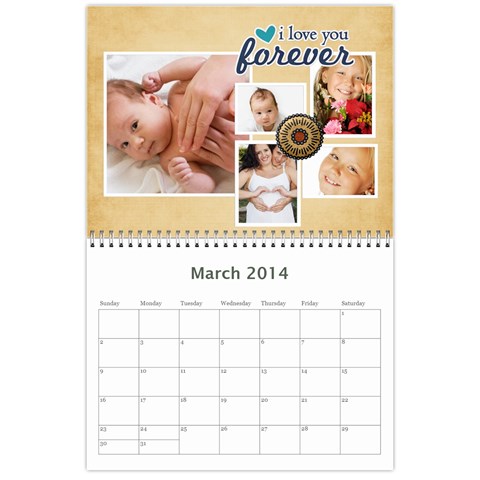 Year Calendar By C1 Mar 2014