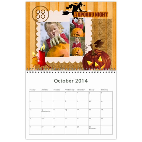 Year Calendar By C1 Oct 2014