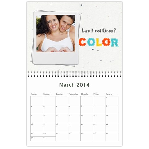 Year Calendar By C1 Mar 2014