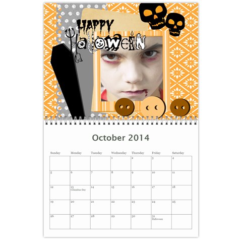 Year Calendar By C1 Oct 2014