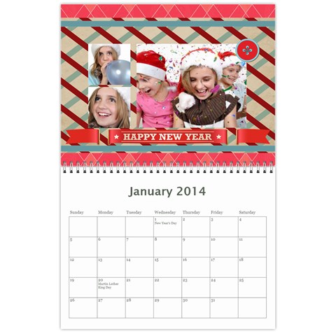 Year Calendar By C1 Jan 2014