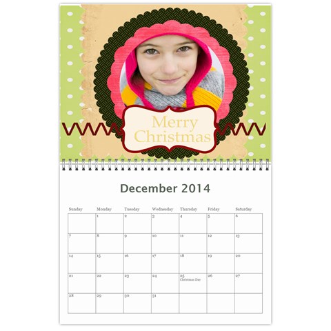 Year Calendar By C1 Dec 2014
